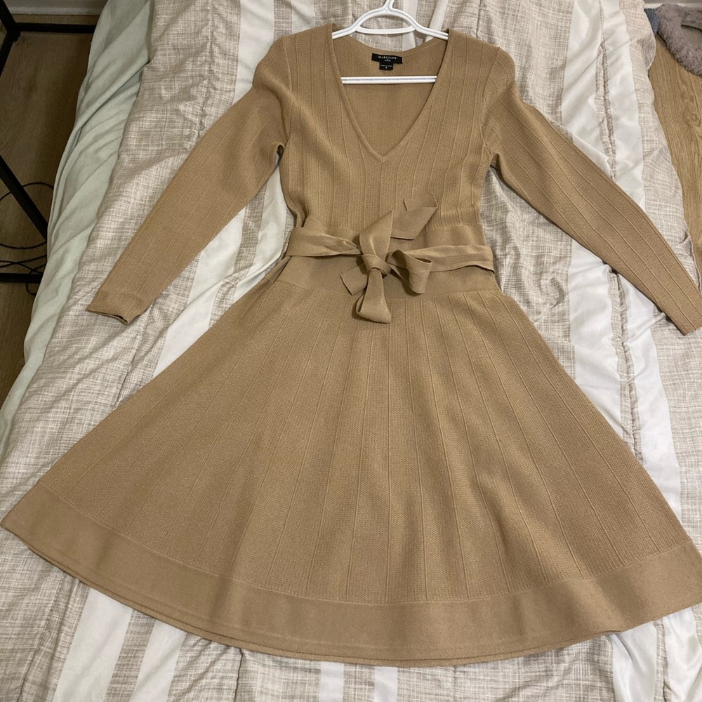 Guess Marciano Tan Sand Beige sweater Dress